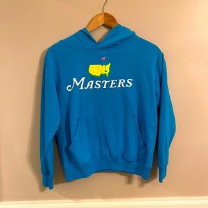 Masters kids unisex teal hoodie sweatshirt large